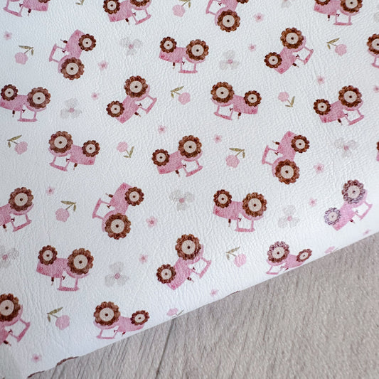Pink Tractor Leatherette