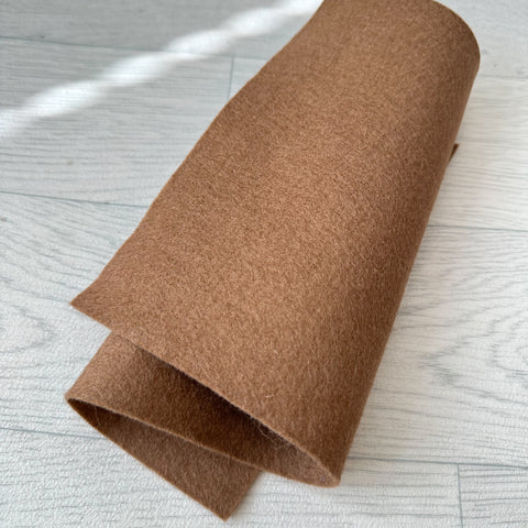 Caramel Brown 100% Merino Wool Felt
