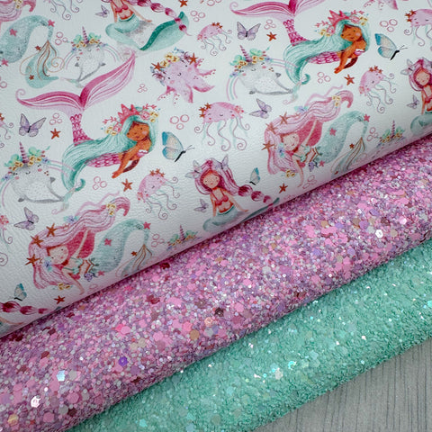 Pretty Mermaid Glitter Trio