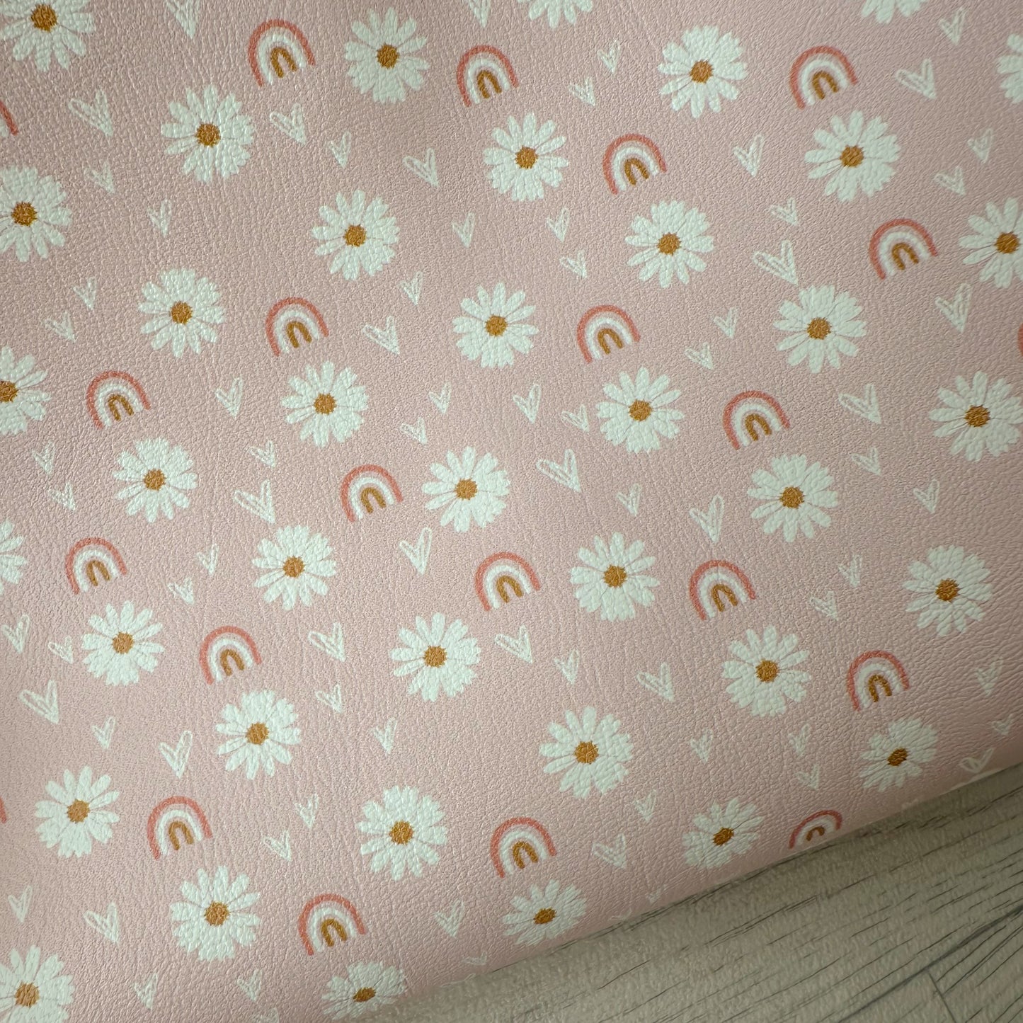 Daisies Love Rainbows Leatherette