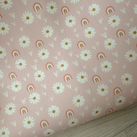 Daisies Love Rainbows Leatherette