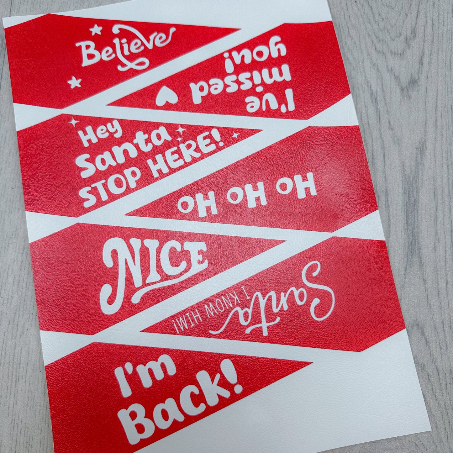 Elf Flags Red Leatherette