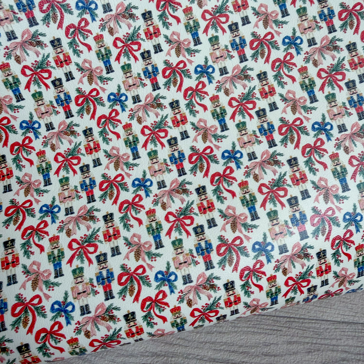 Bow Nutcrackers Faux Leather Sheet