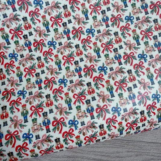 Bow Nutcrackers Faux Leather Sheet