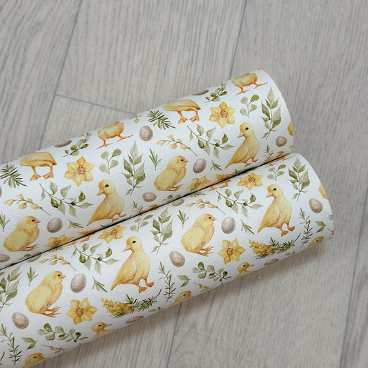 Spring Chicks & Ducks Leatherette