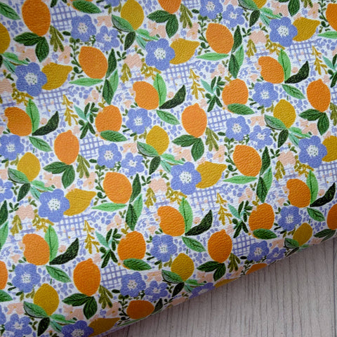 Fun Oranges Faux Leather