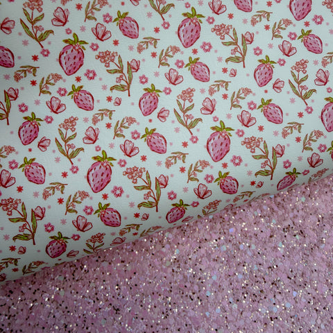 Duo Butterfly Strawberry Glitter & Leather Sheets