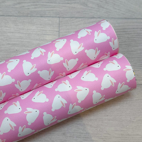 Hot Pink Bunnymallows Leatherette