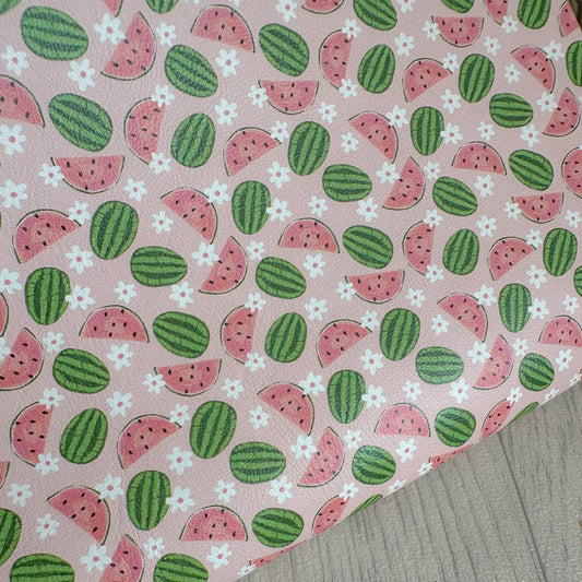 Watermelon Daisies Leatherette