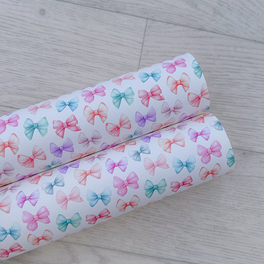 Rainbow Bows Leatherette