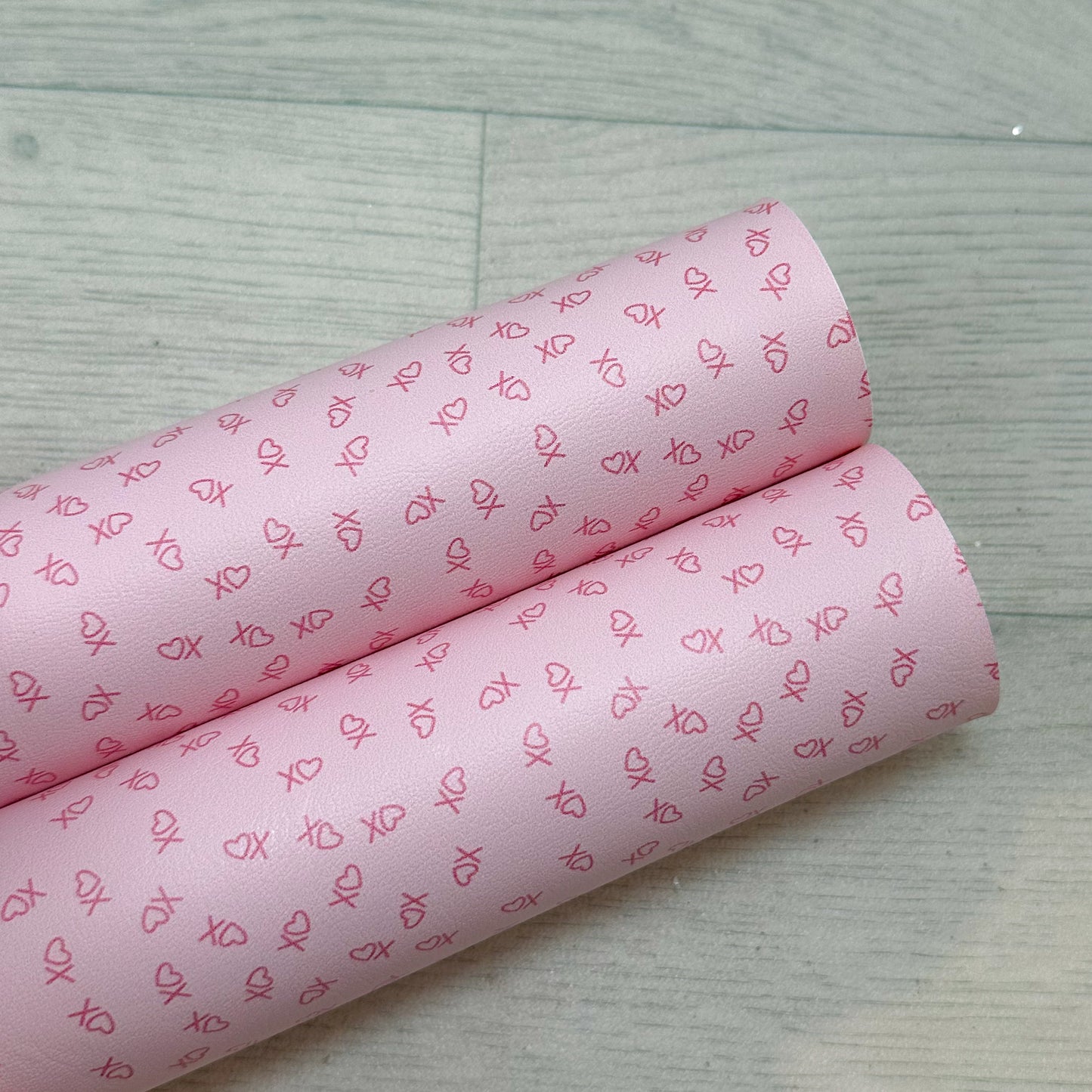 Pink Hearts & Crosses Leatherette