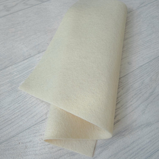 Whipped Cream 100% Merino Wool Felt