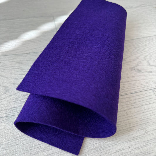 Aubergine 100% Merino Wool Felt