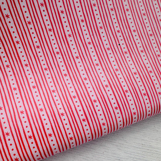 Starry Stripes Pink Leatherette
