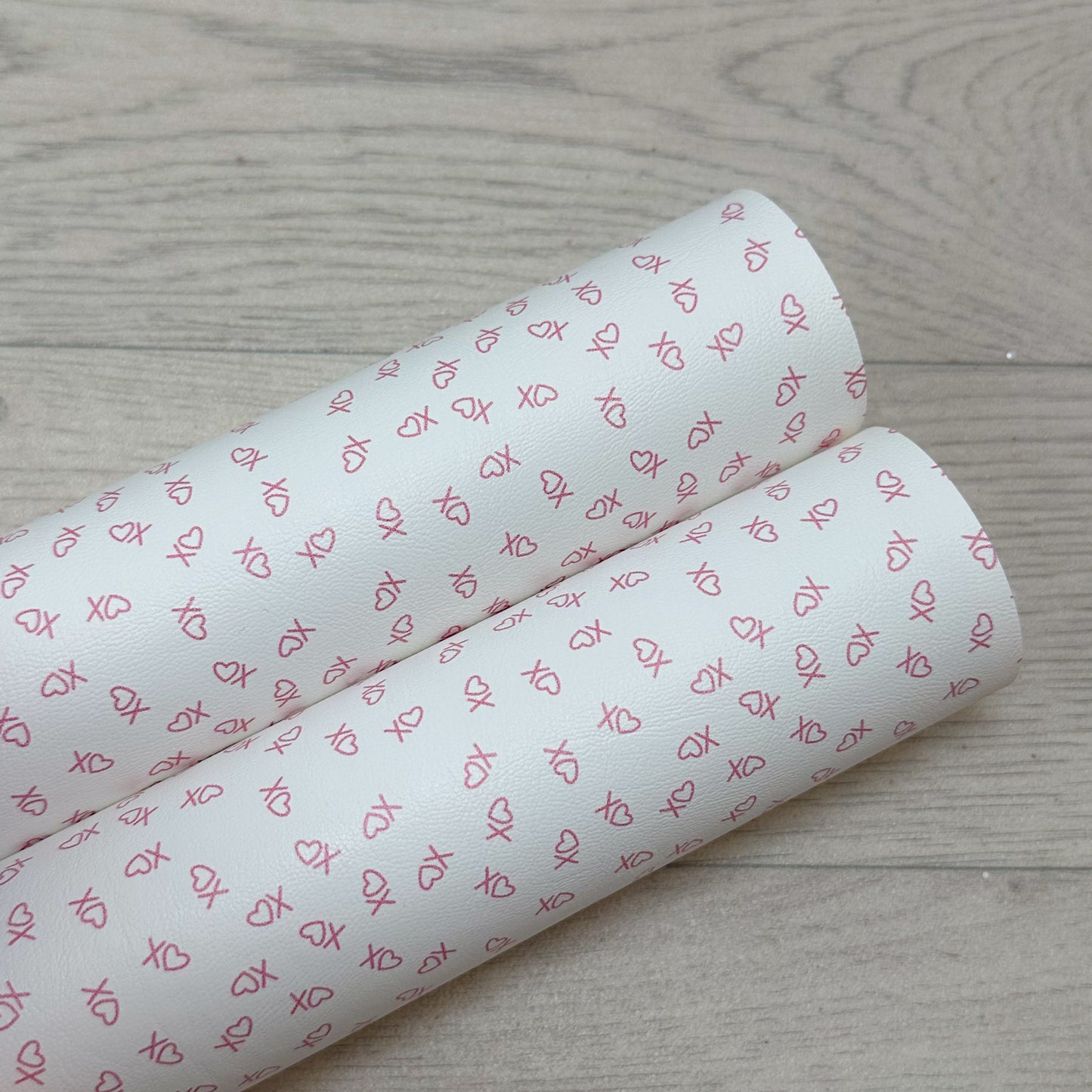 White Hearts & Crosses Leatherette