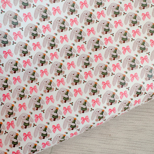 Christmas Bunny’s & Bows Leatherette