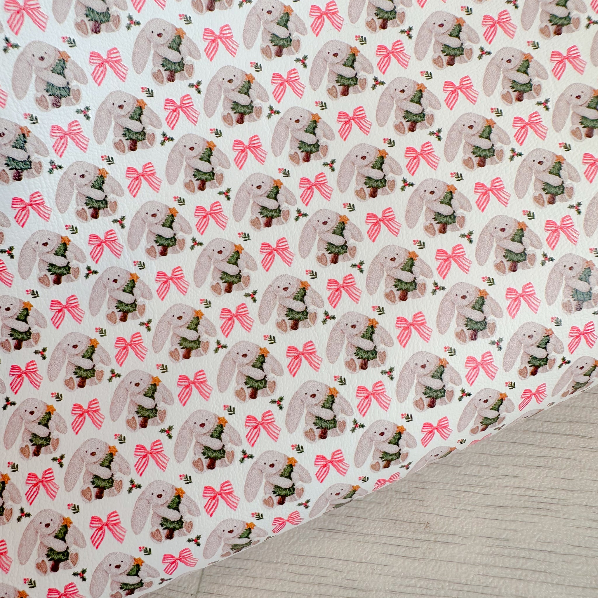 Christmas Bunny’s & Bows Leatherette