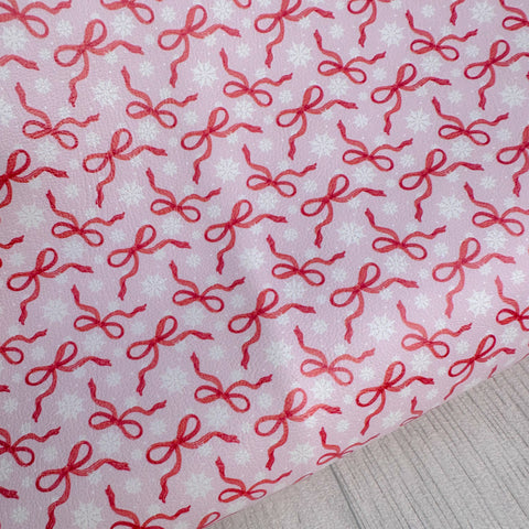 Bows & Snowflakes Leatherette