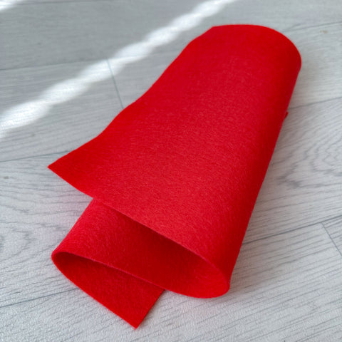 Watermelon Red 100% Merino Wool Felt