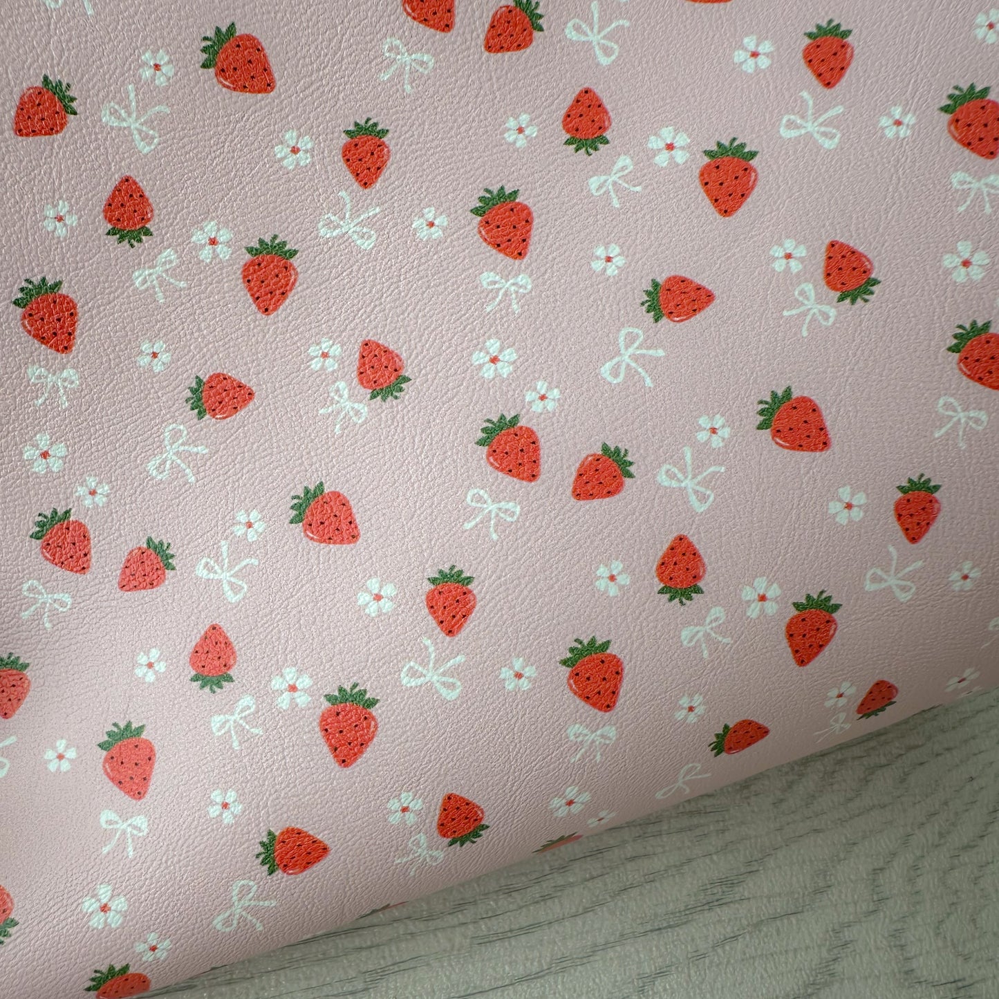 Pretty Strawberries Leatherette