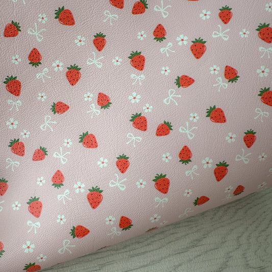 Pretty Strawberries Leatherette