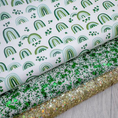 Shamrock Rainbow Glitter Trio