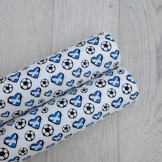 Scotland Football Hearts Faux Leather Sheet
