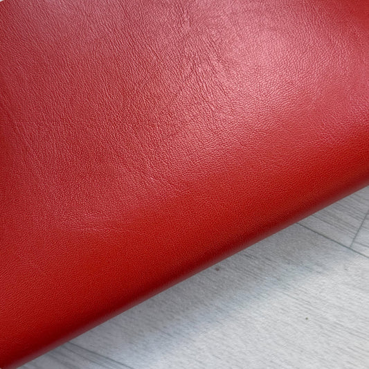 Red Faux Leather