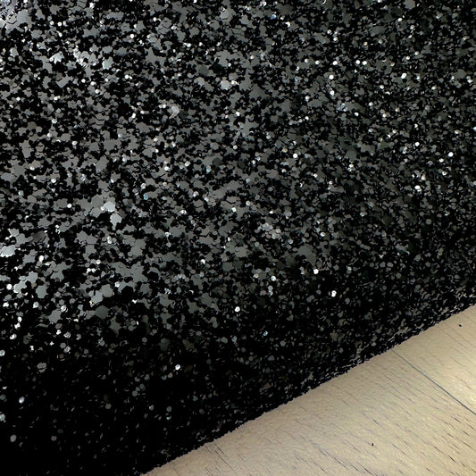 Jett Black Chunky Glitter