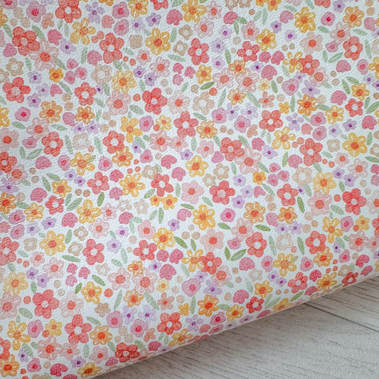 Summer Beauty Blooms Leatherette