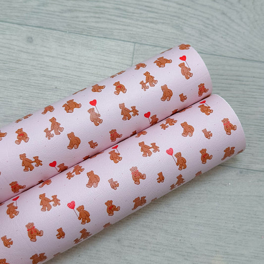 Bears & Heart Balloons Leatherette