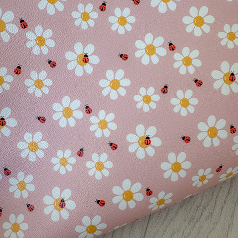 Ladybirds & Daisies Leatherette
