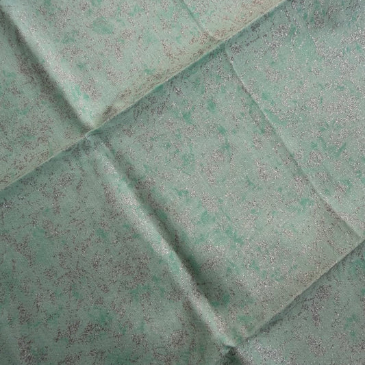 Fat Quarter Cotton Fabric Mint Glitter