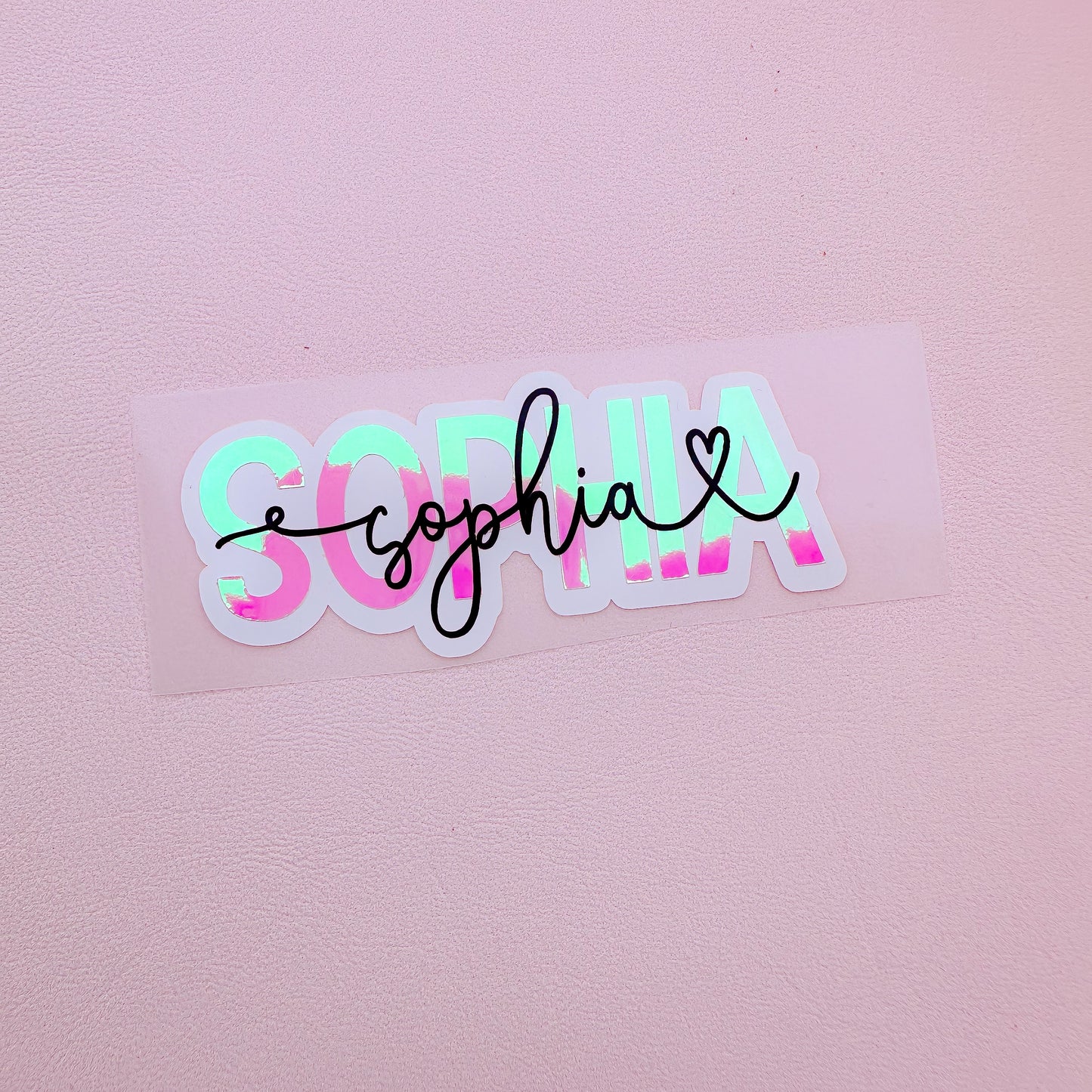 Personalised Fancy Vinyl Name Sticker 3-4 inches