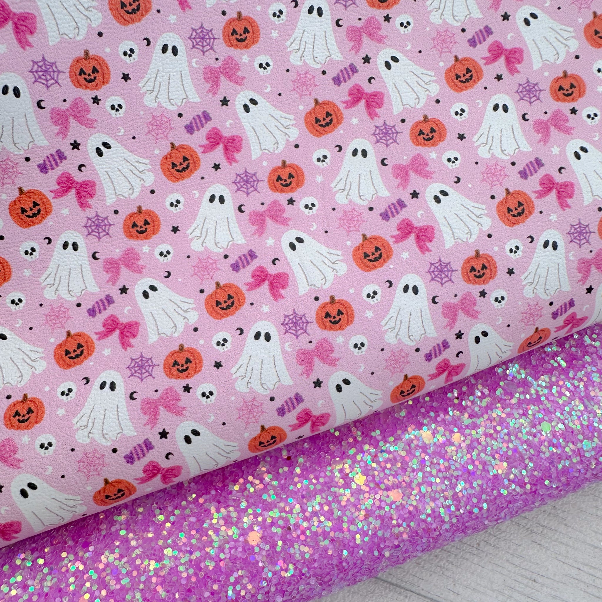 Pink Halloween Glitter Duo
