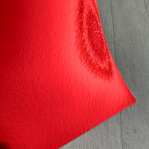 Lux Mirror Mirror Red Leatherette