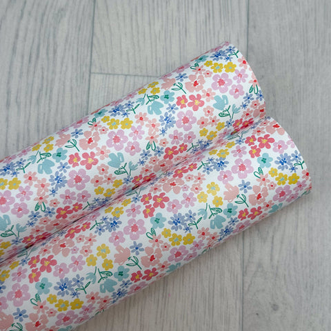 Rainbow Blooms Leatherette