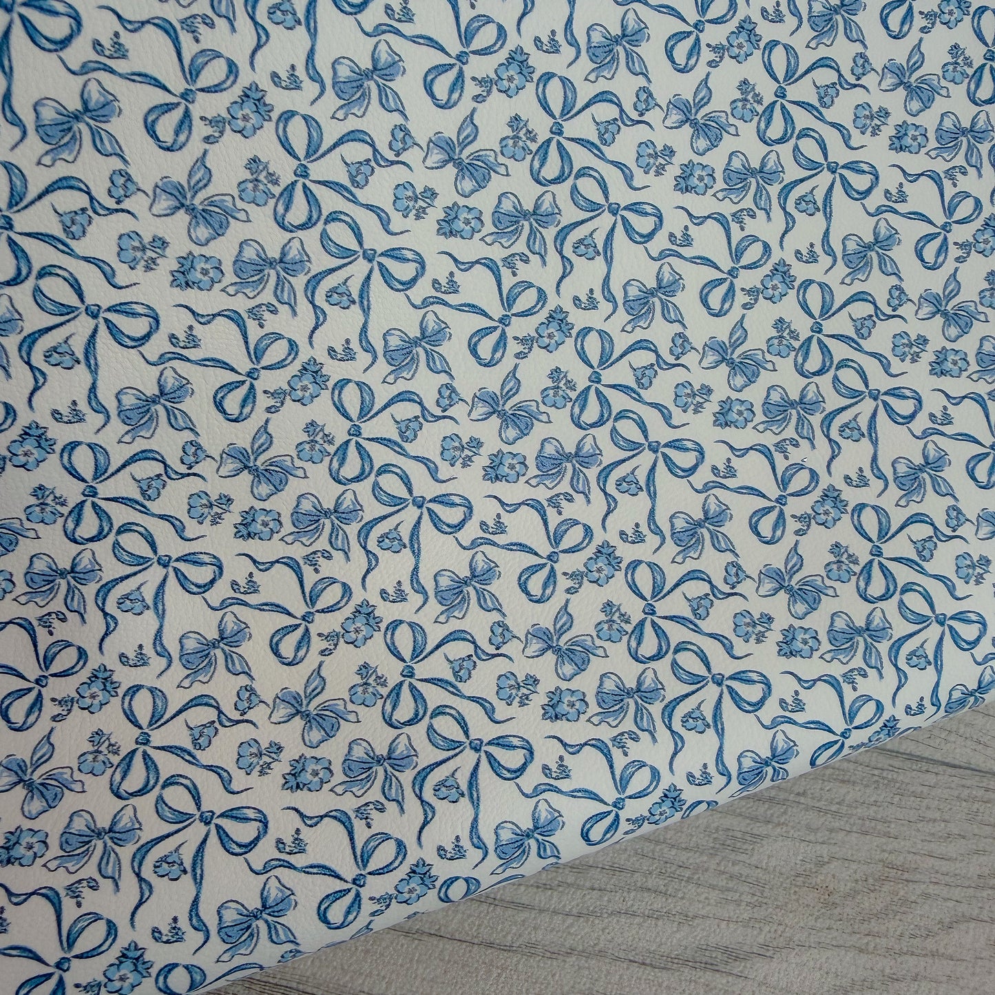 Blue Vintage Bows Leatherette