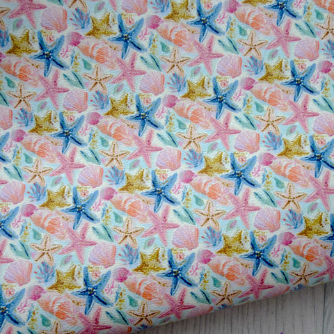 Pastel Shells Faux Leather