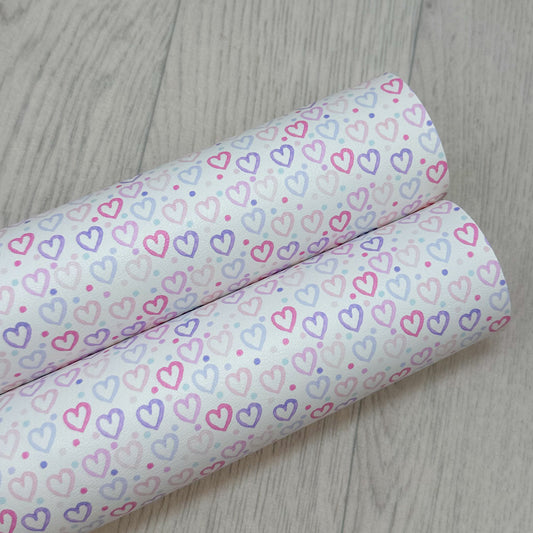 Pretty Hearts Leatherette