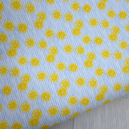 Lemon Slices Faux Leather Sheet