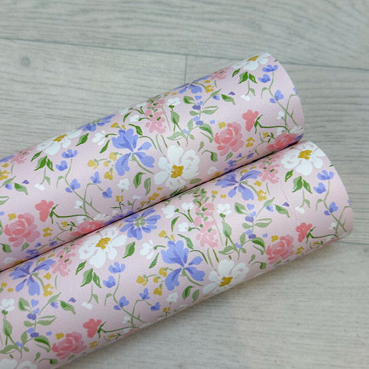 Spring Fling Floral Pink Leatherette