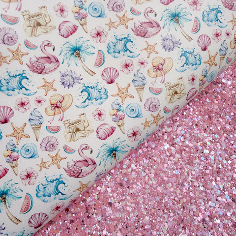 Beach Life Duo Glitters & Leather Sheets