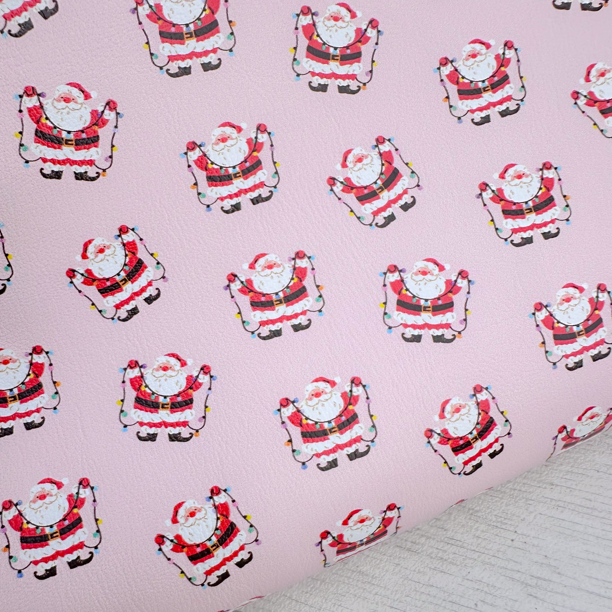 Santa Hanging Lights Leatherette