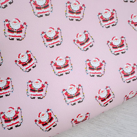 Santa Hanging Lights Leatherette