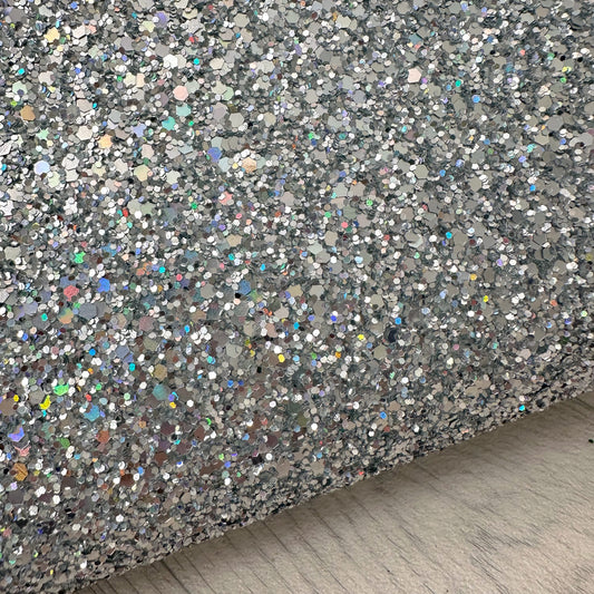 Sing a Rainbow Hologram Silver Chunky Glitter
