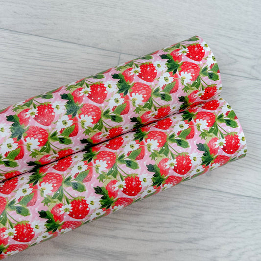 Painted Strawberry Leatherette