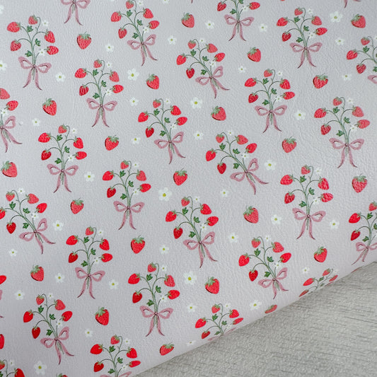 Strawberry Bunches Leatherette