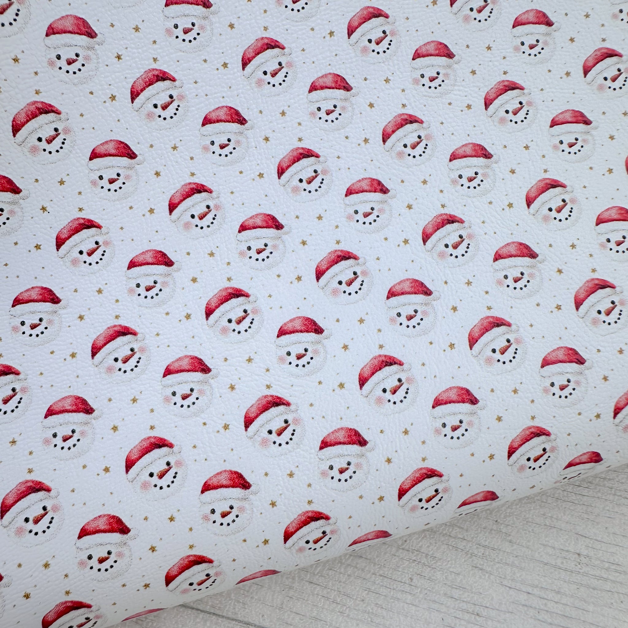 Santa Snowman Leatherette