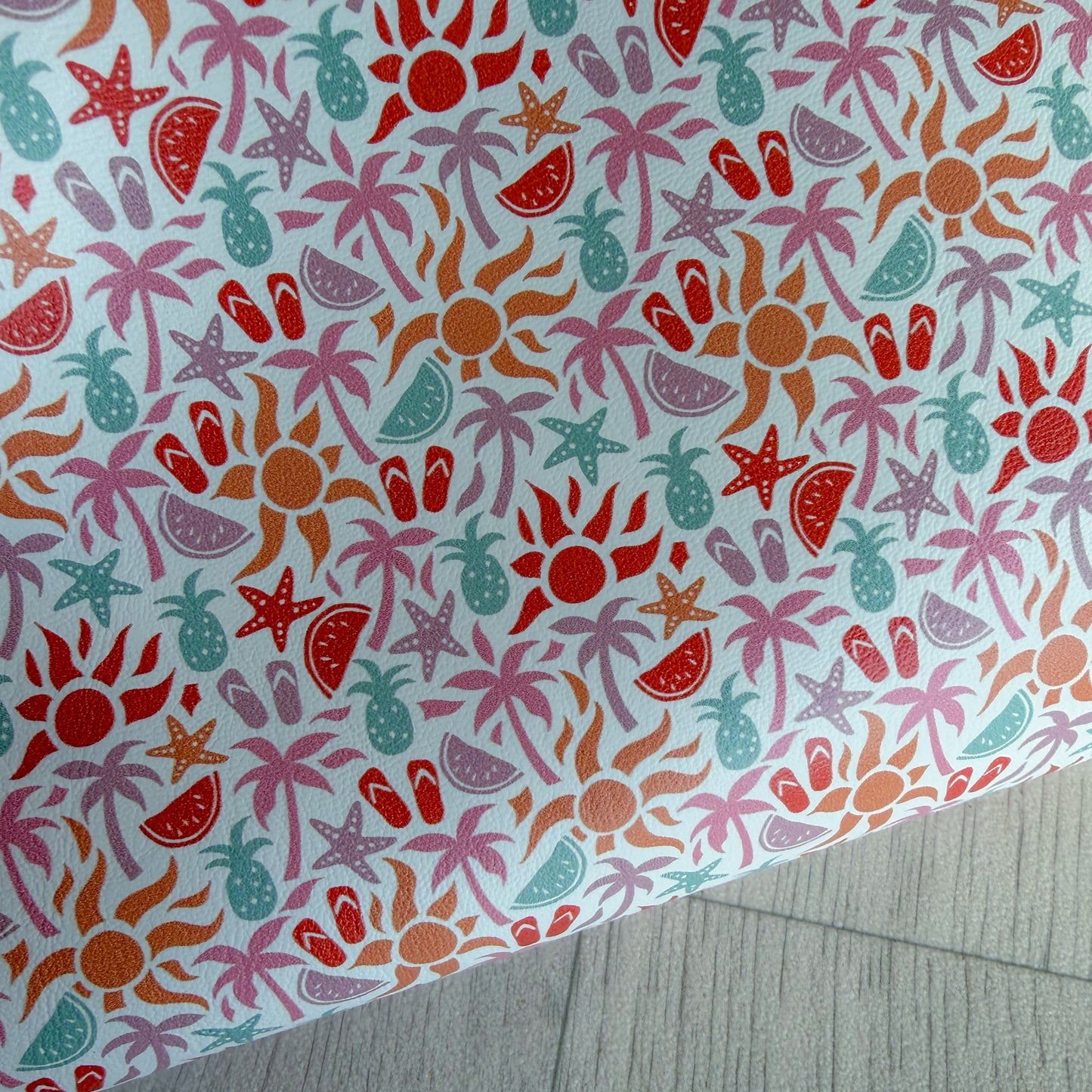 Beach Vibes Coral Faux Leather